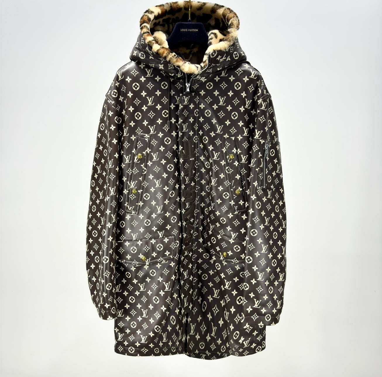 Collaborative Long Leather Jacket