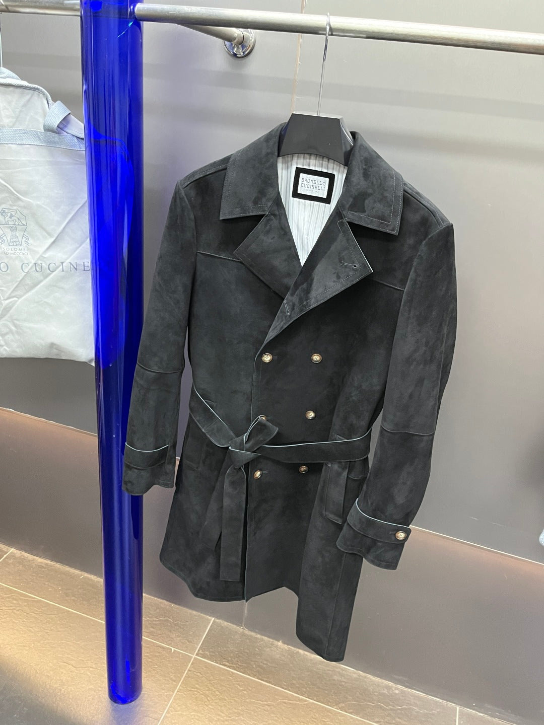 Leather Long Trench Coat