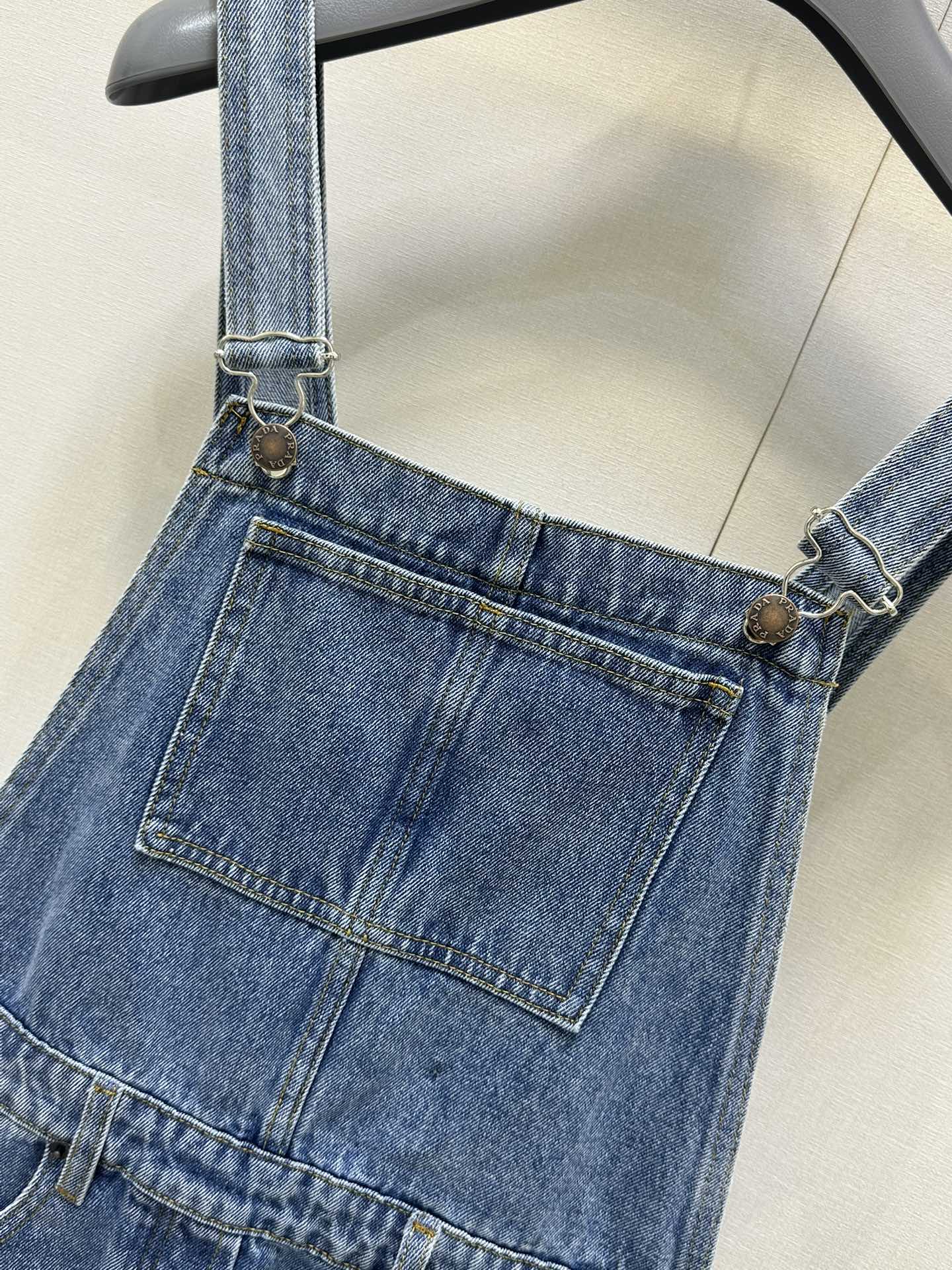 Denim overall dress
