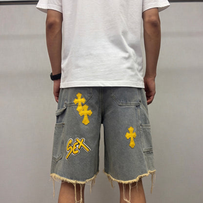 Denim shorts