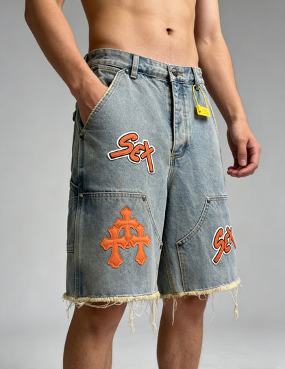 Denim shorts