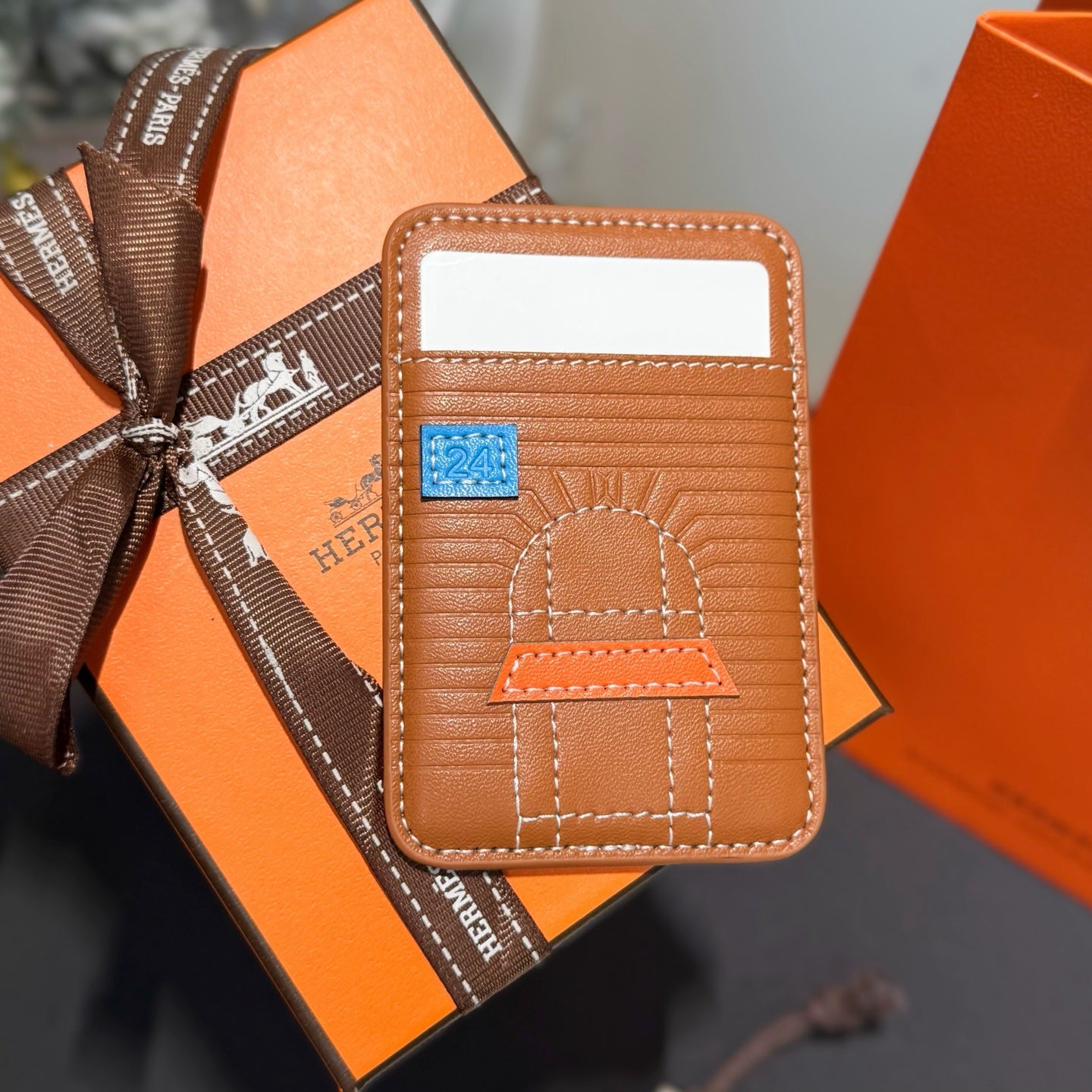 Magnetic phone card holder