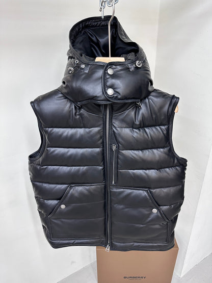 leather down vest