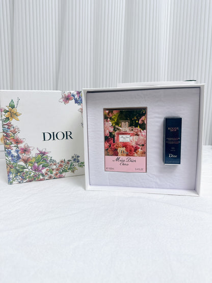 Perfume + lipstick gift box