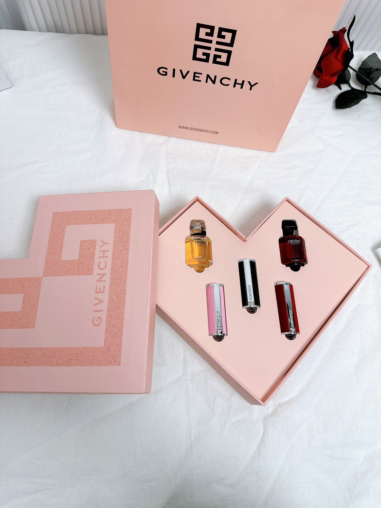 Perfume + lipstick gift box