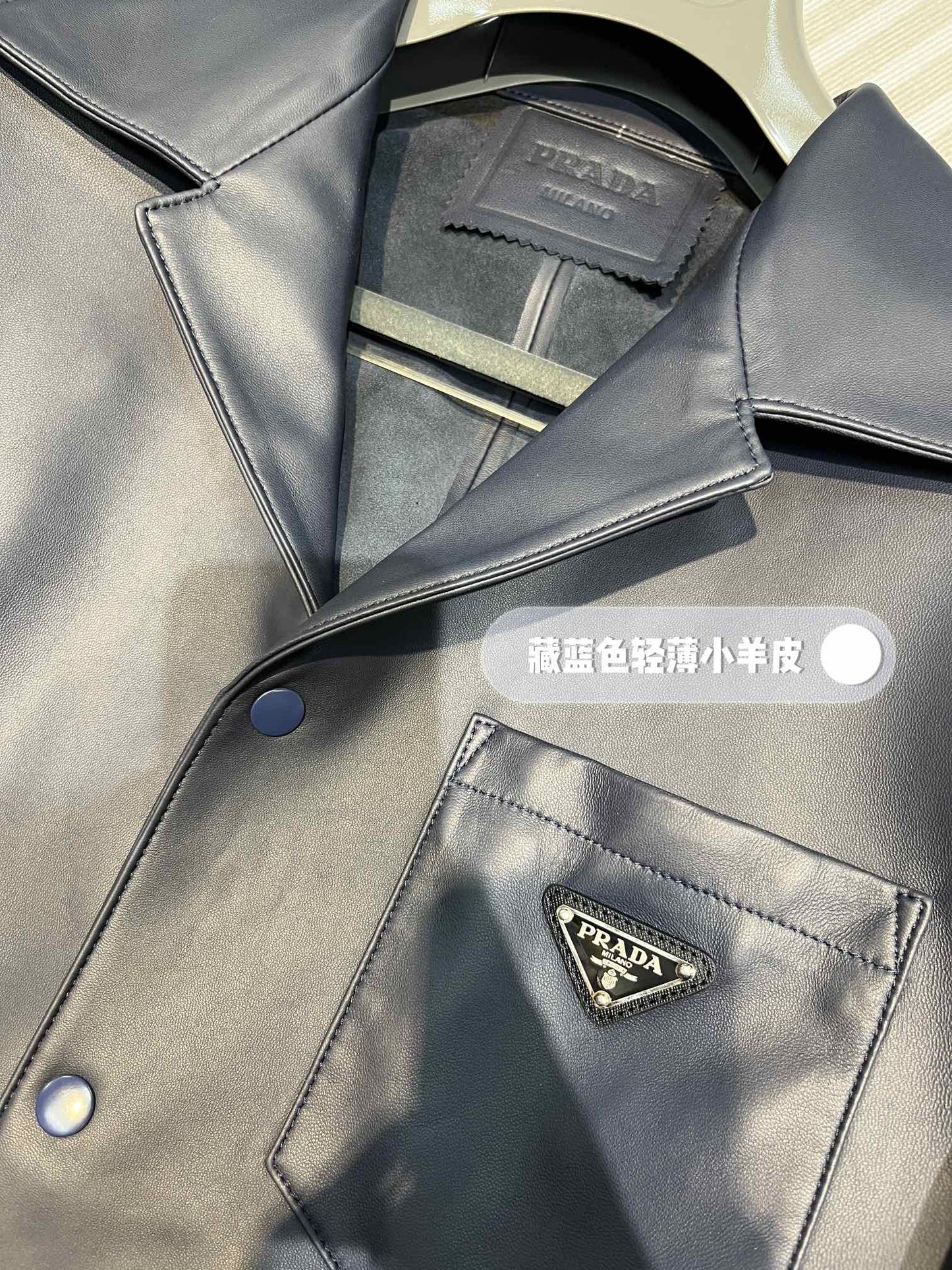 Leather short sleeve shirt