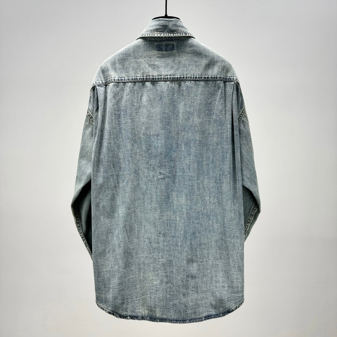 Denim long sleeve shirt