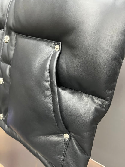 Leather Down Vest