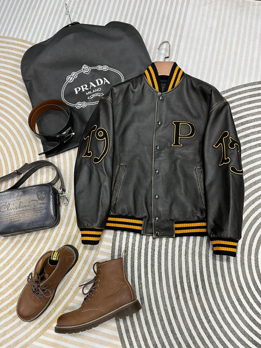 Leather Baseball Jacket