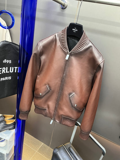 Leather Baseball Jacket