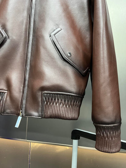 Leather Baseball Jacket