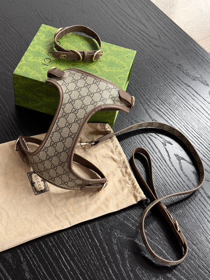 Dog Collar + Leash + Harness Set