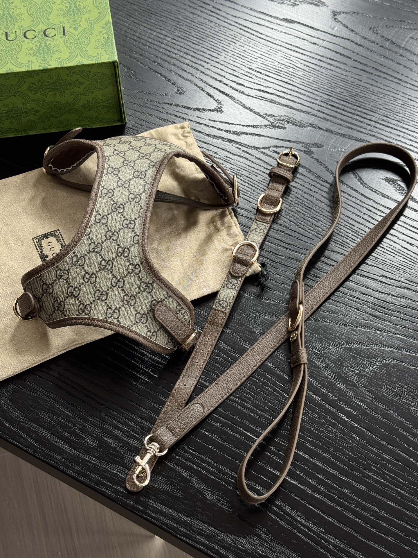 Dog Collar + Leash + Harness Set