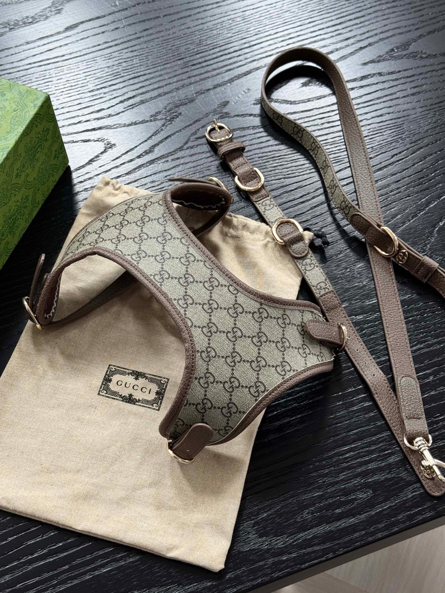 Dog Collar + Leash + Harness Set