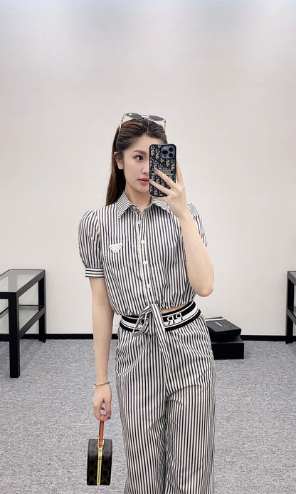 Short sleeve shirt+Casual Pants