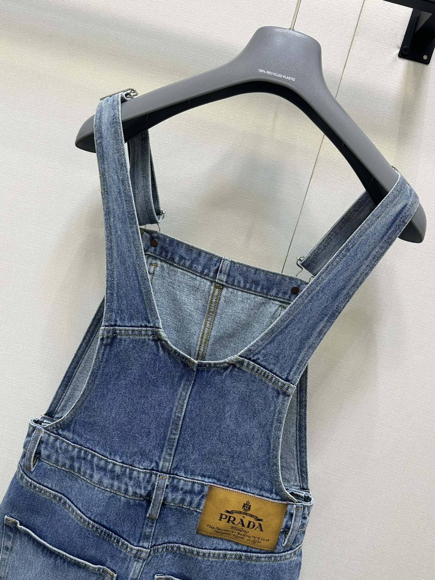 Denim overall dress