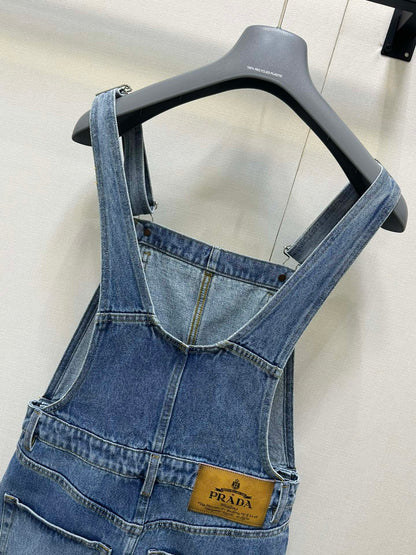 Denim overall dress