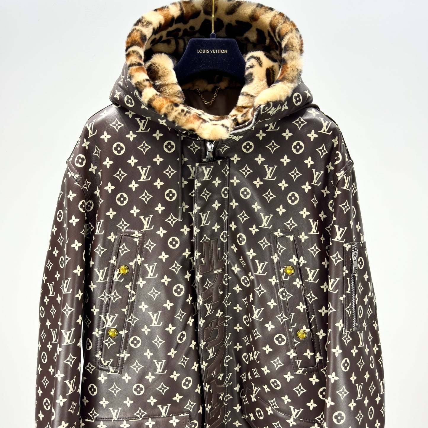 Collaborative Long Leather Jacket