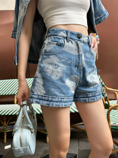 Denim shorts