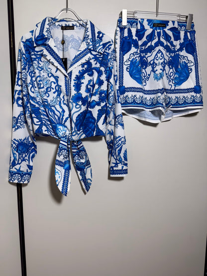 Long Sleeved Shirt+Shorts