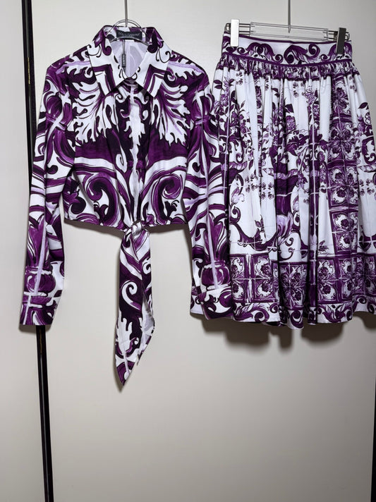 Long Sleeved Shirt+Skirt