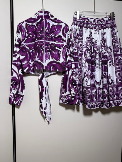 Long Sleeved Shirt+Skirt