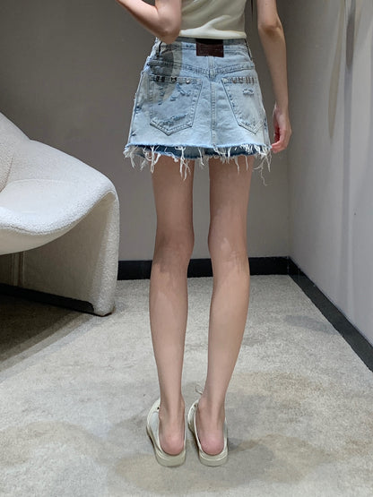 Denim shorts