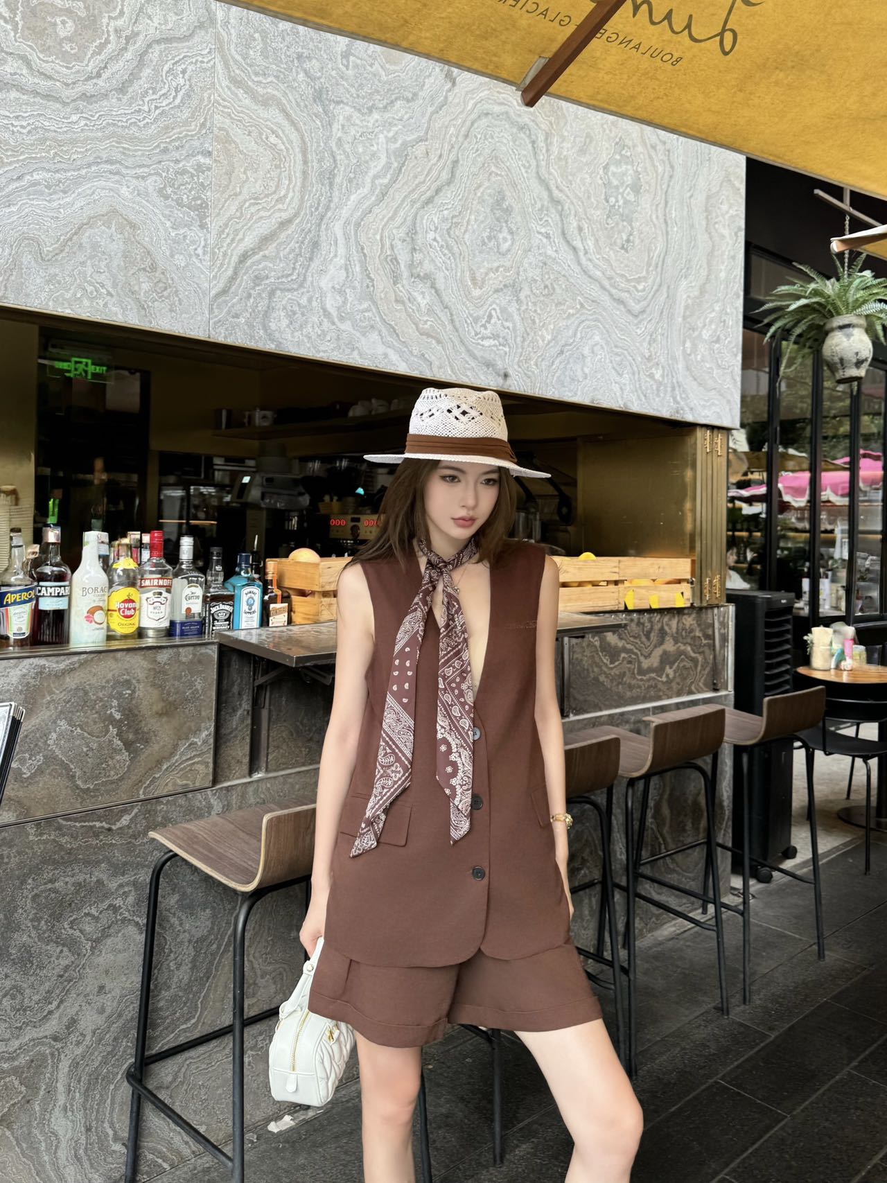Vest+Casual Pants