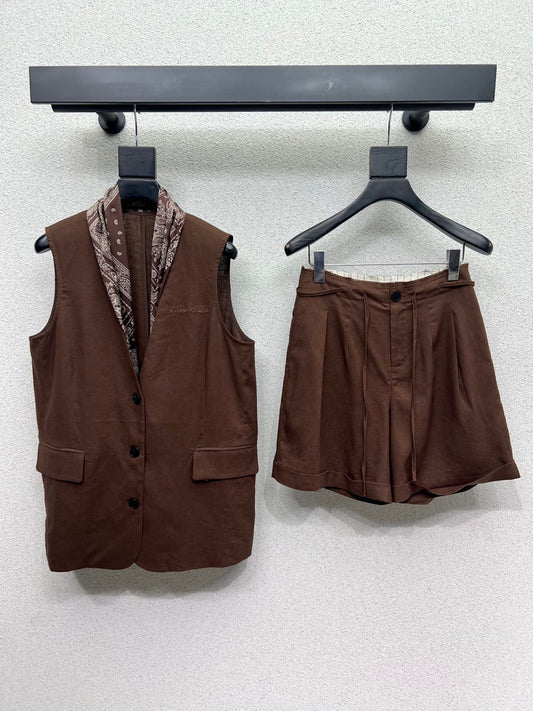 Vest+Casual Pants