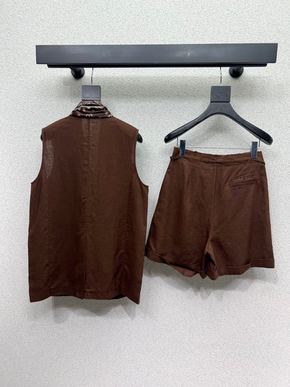 Vest+Casual Pants