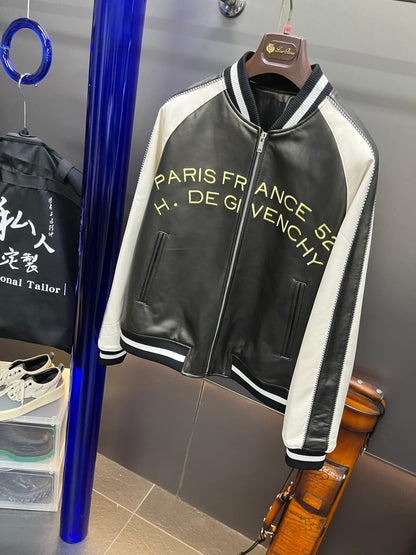 Leather Baseball Jacket