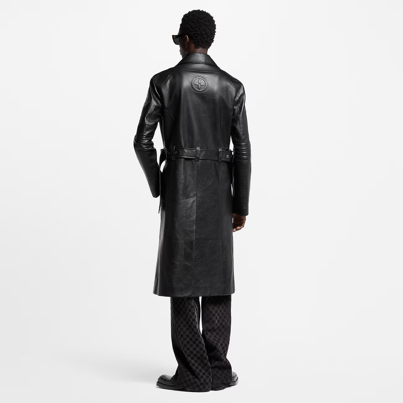 Leather Long Trench Coat