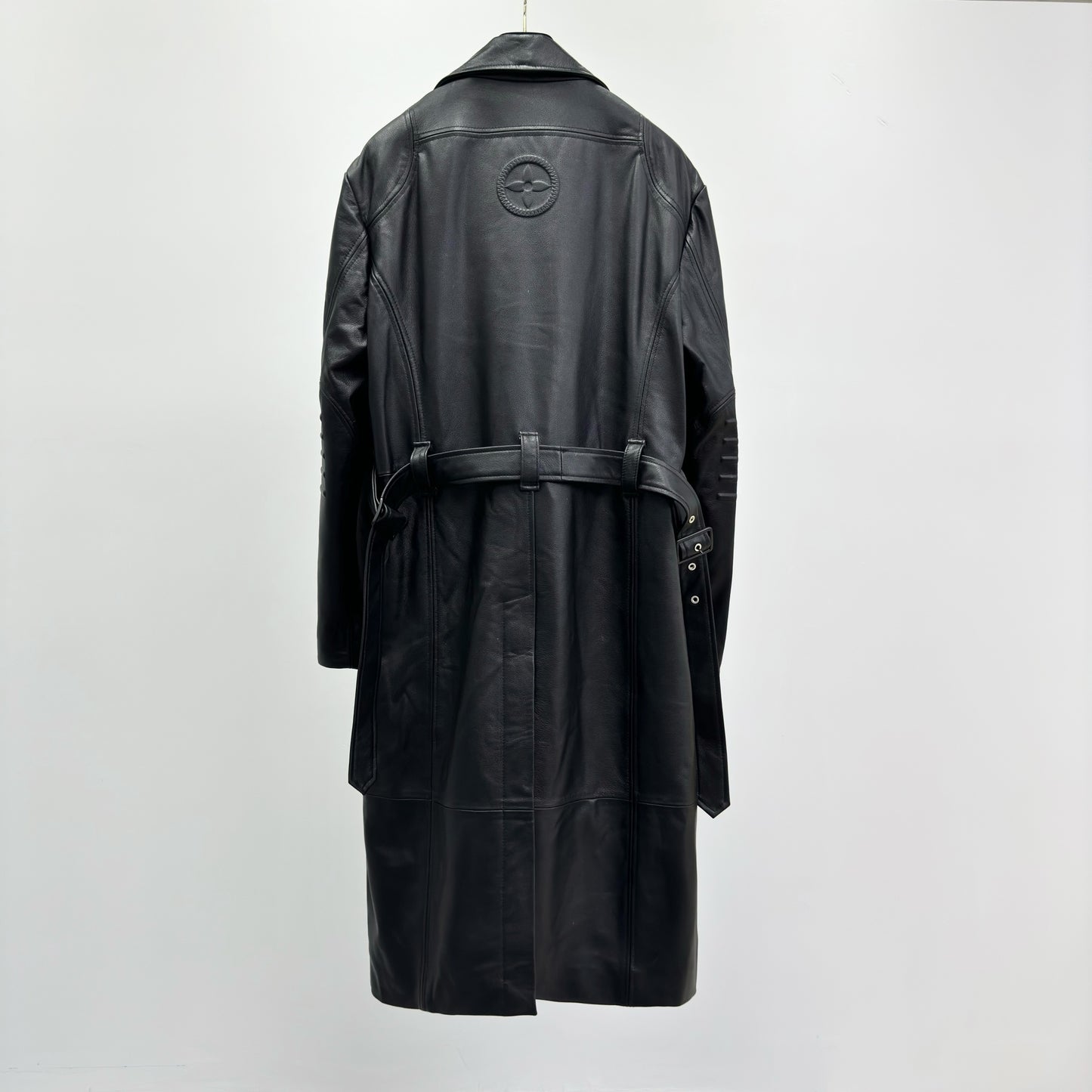 Leather Long Trench Coat