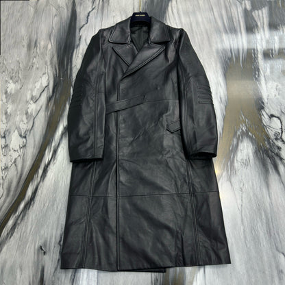 Leather Long Trench Coat