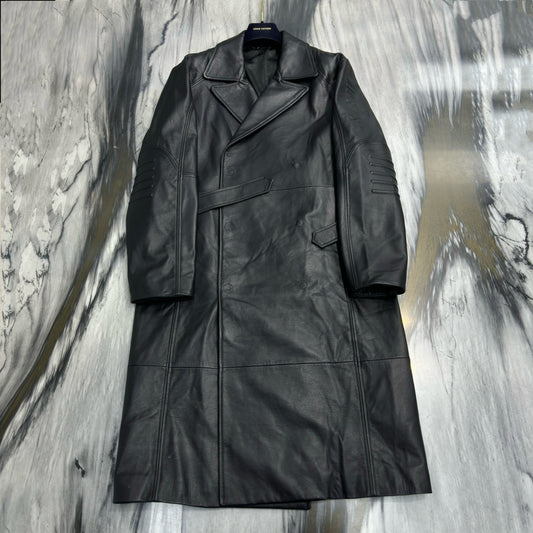 Leather Long Trench Coat