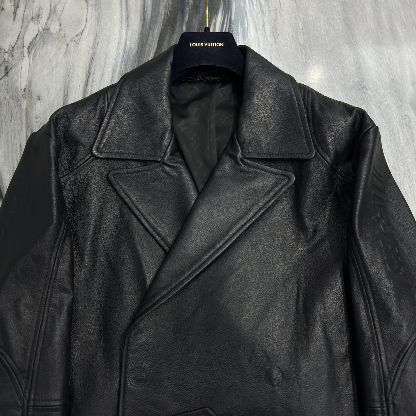 Leather Long Trench Coat