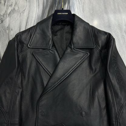 Leather Long Trench Coat