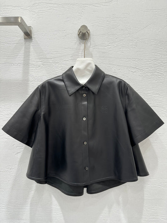 Leather Short Sleeve Shirt