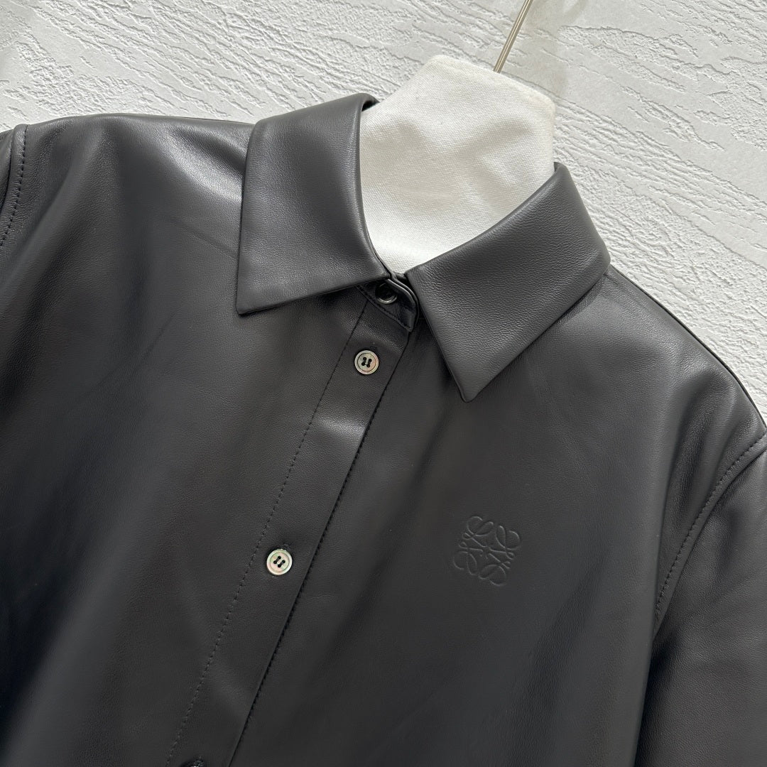 Leather Short Sleeve Shirt