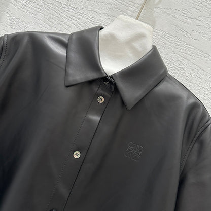 Leather Short Sleeve Shirt
