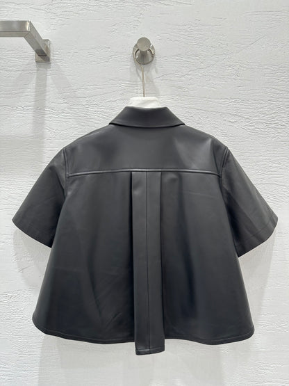 Leather Short Sleeve Shirt