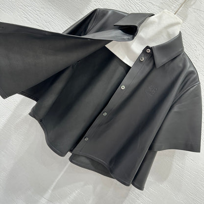 Leather Short Sleeve Shirt