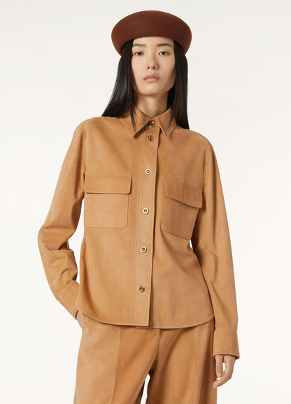 Leather Long Sleeve Shirt