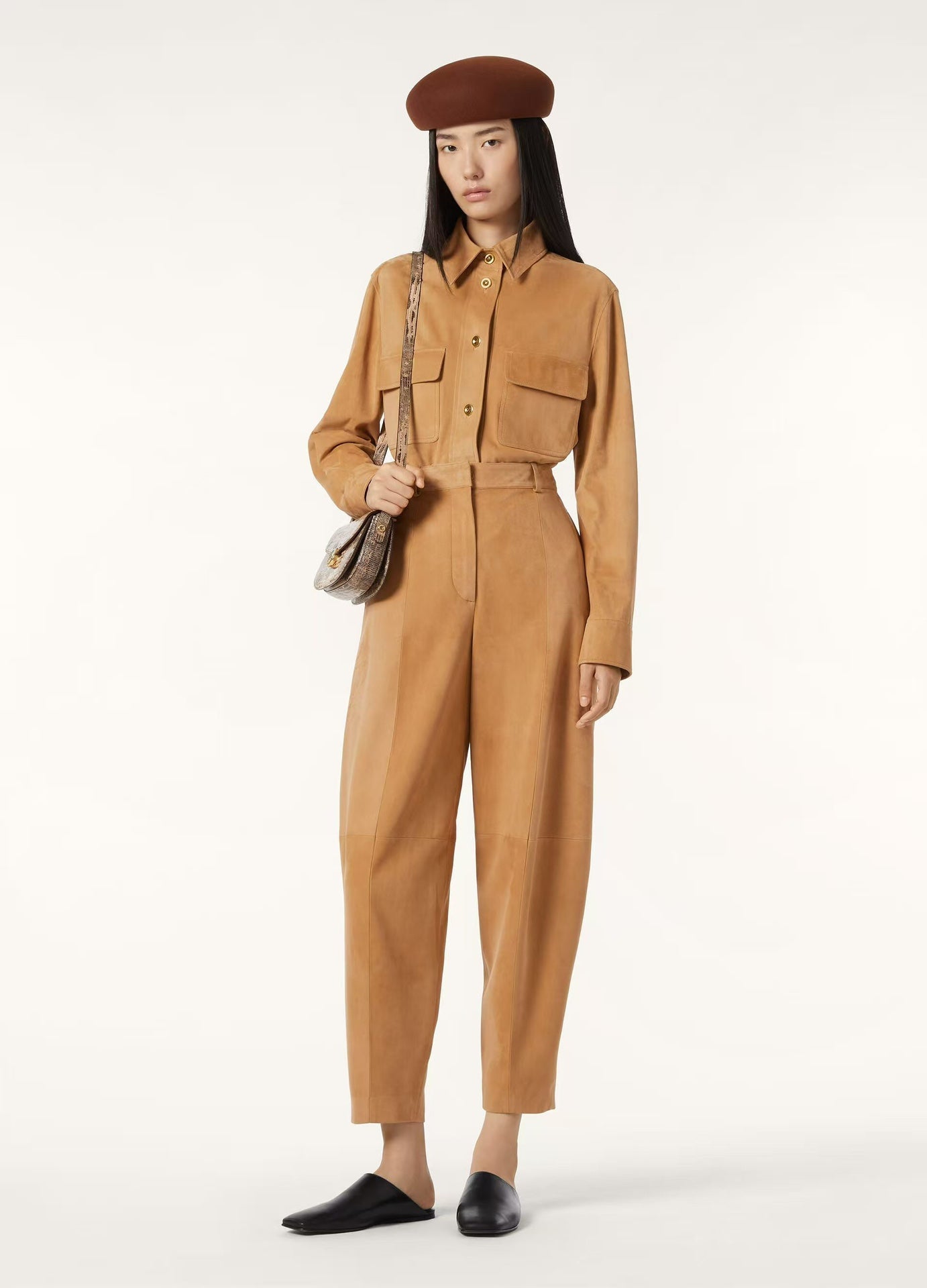 Leather Long Sleeve Shirt