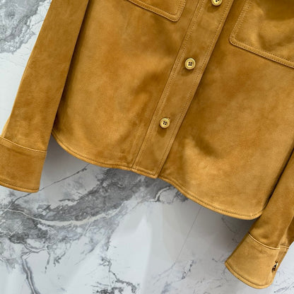 Leather Long Sleeve Shirt