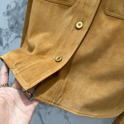 Leather Long Sleeve Shirt