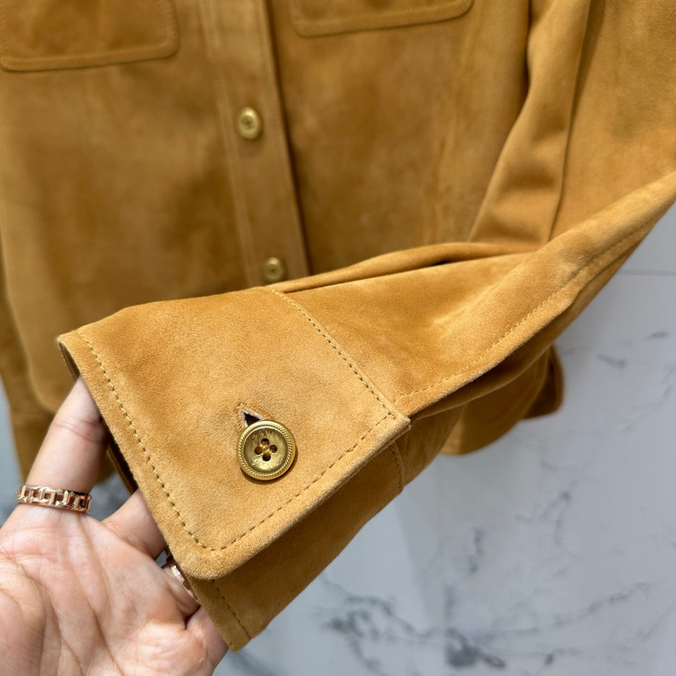 Leather Long Sleeve Shirt