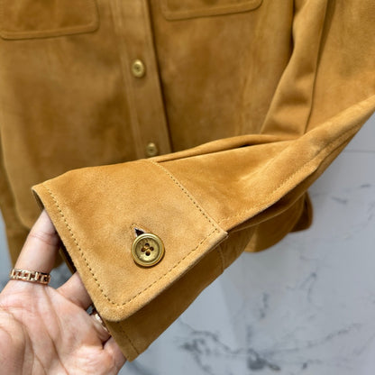 Leather Long Sleeve Shirt