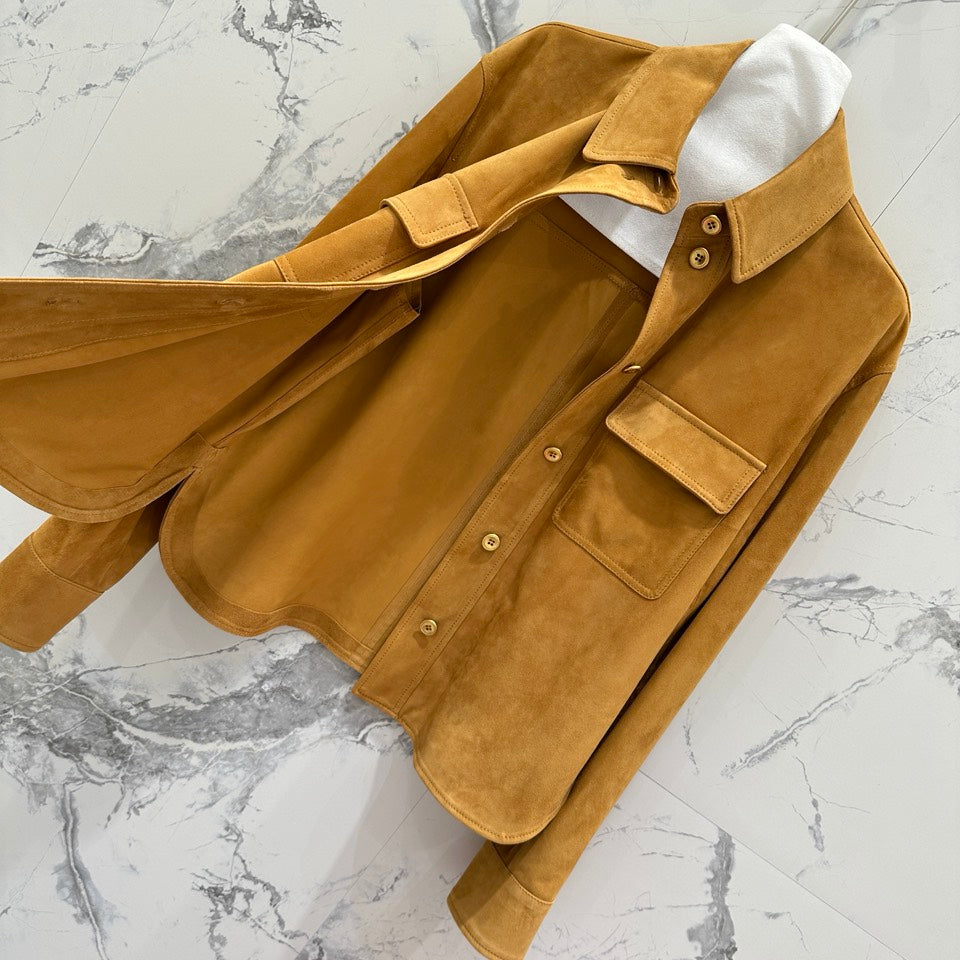 Leather Long Sleeve Shirt