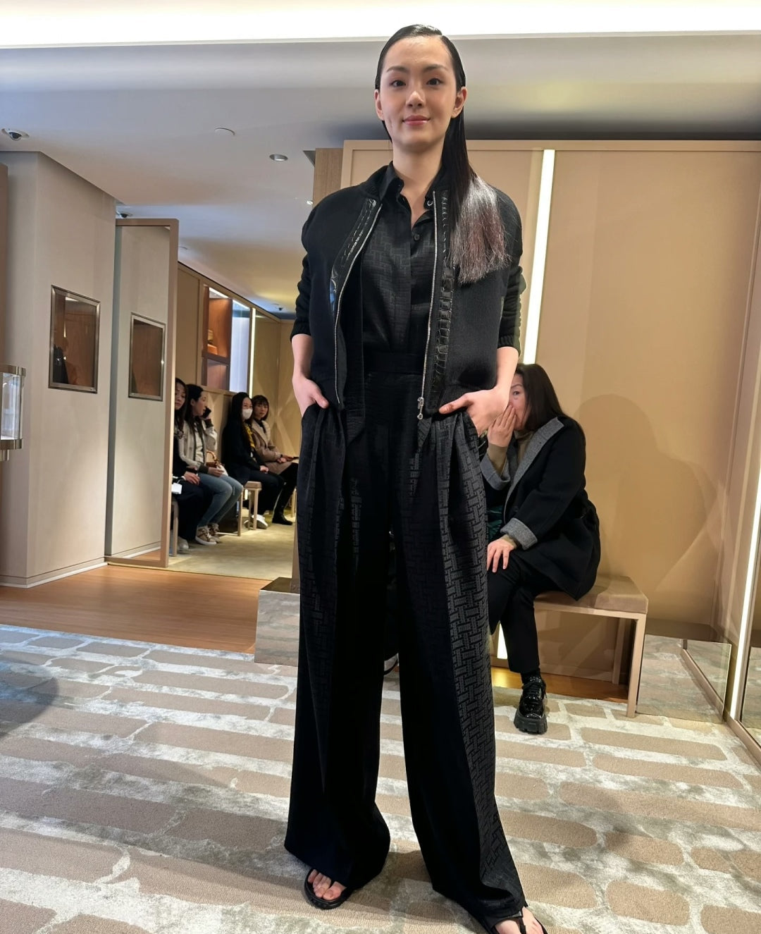 Cashmere baseball jacket